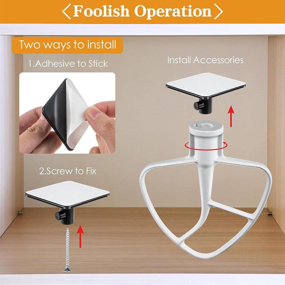 4 szt. Uchwyty na akcesoria do miksera stojącego z 4 śrubami Do przechowywania trzepaczki z elastyczną krawędzią