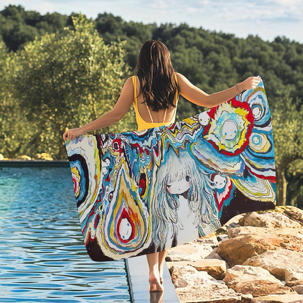 Japan Singer Kikuo Towel Quick Drying Beach Towels Are Suitable For Swimming Pools Camping Yoga And The Gym