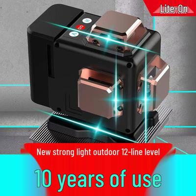 German 12/16-Line High-Precision Green & Blue Light Leveling Device with Infrared Wall-Mount.