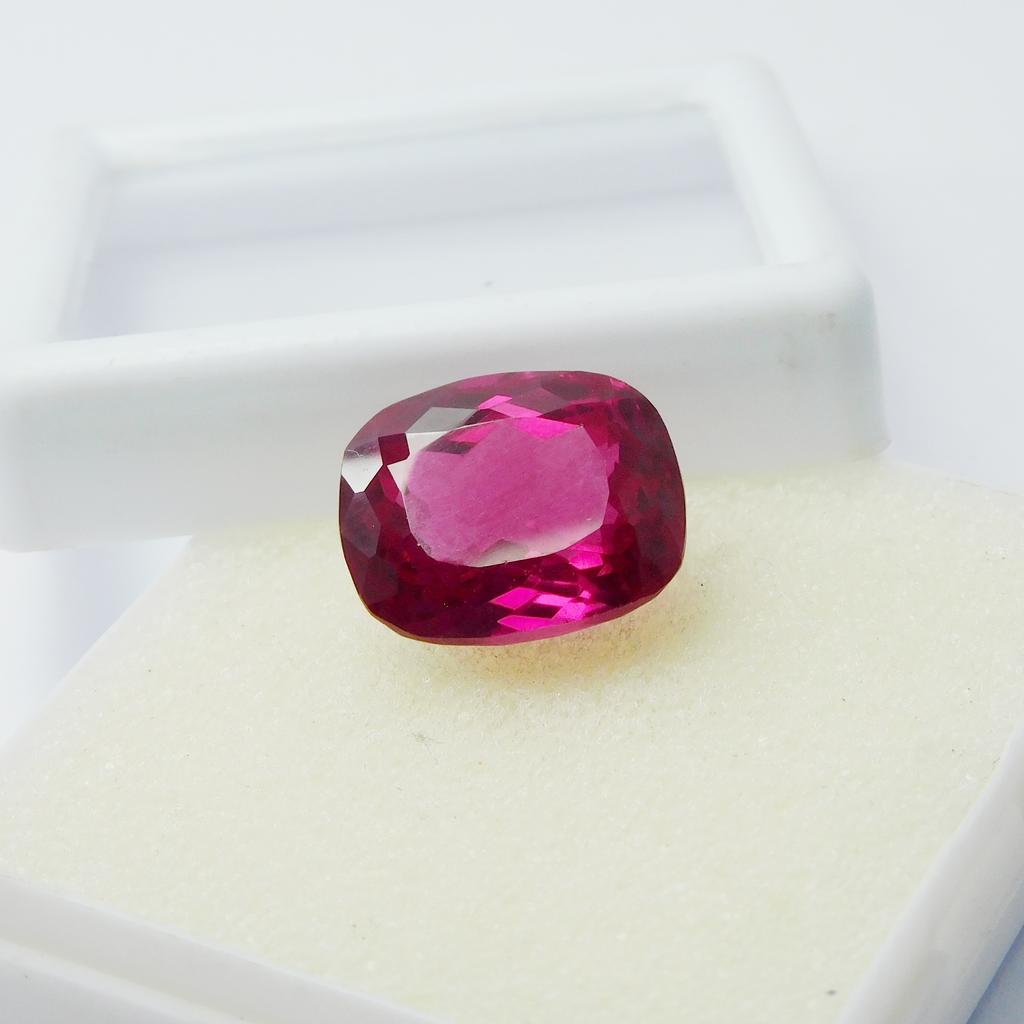 Natural Pink Ruby Loose Gemstone 15.3 Ct Cushion Cut for Ring for Jewelry Making and Gem Collections