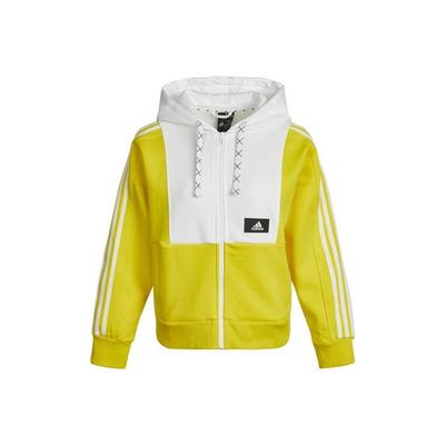 Str Jkt Knit Track and Field Color-Block Short Jacket for Women, Yellow