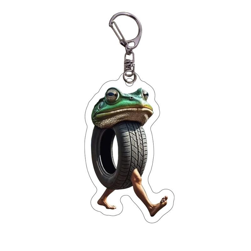 Tung Tung Tung Sahur 5Cm Acrylic Keychain Accessories – Whimsical Abstract Mirage Creature Designs Bag Charm