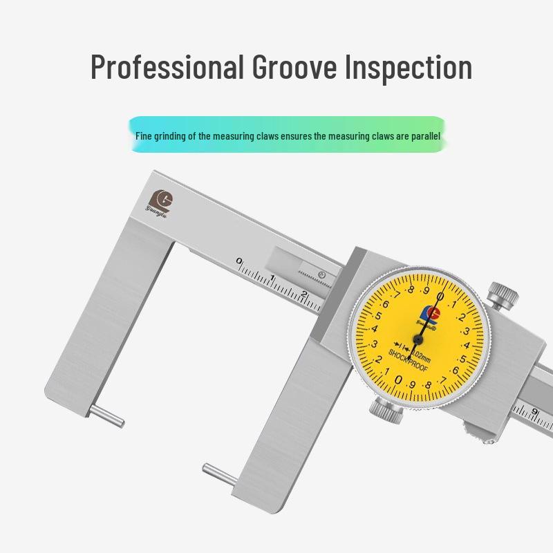 Guilin Guanglu Flat & Cylindrical Jaw Groove Caliper (150/200/300mm)