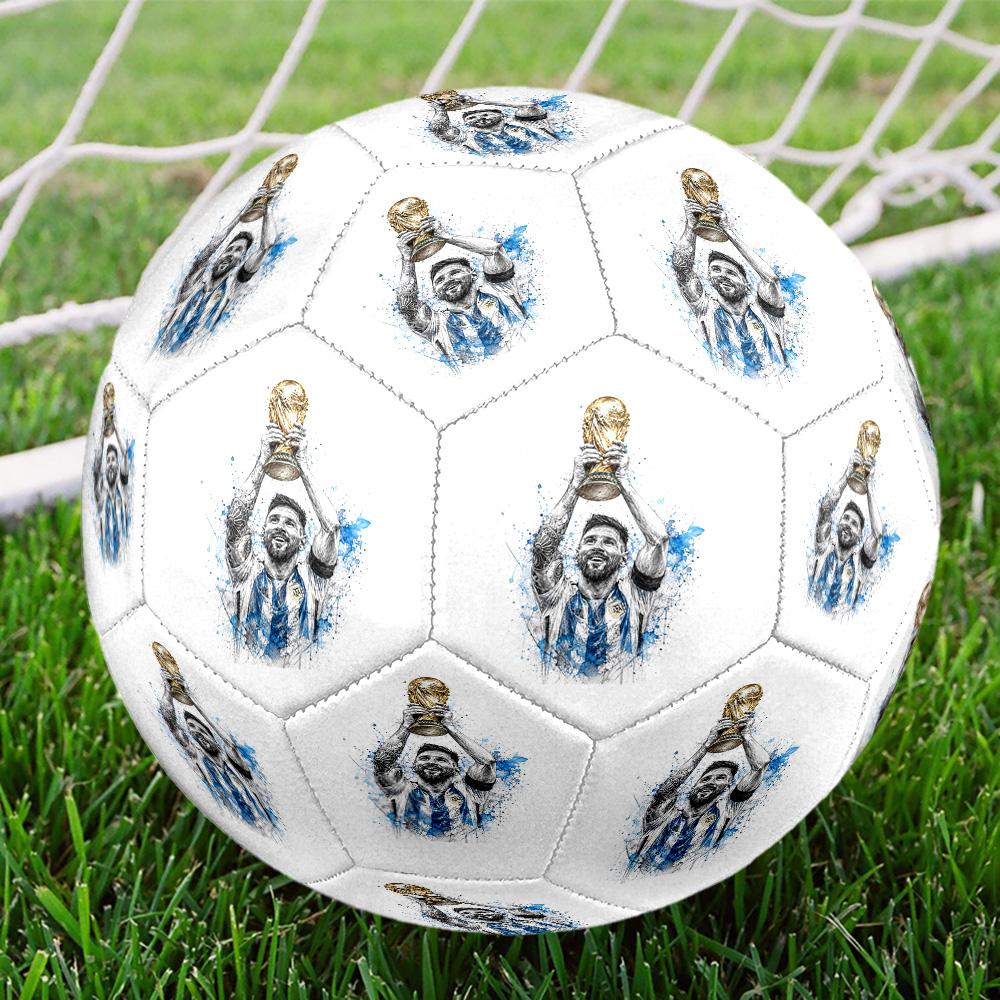 Messi 10 Number World Cup Champion Size 5 Soccer Ball Machine Sewn Indooroutdoor Universal Football Unique Gift For Soccer Lovers