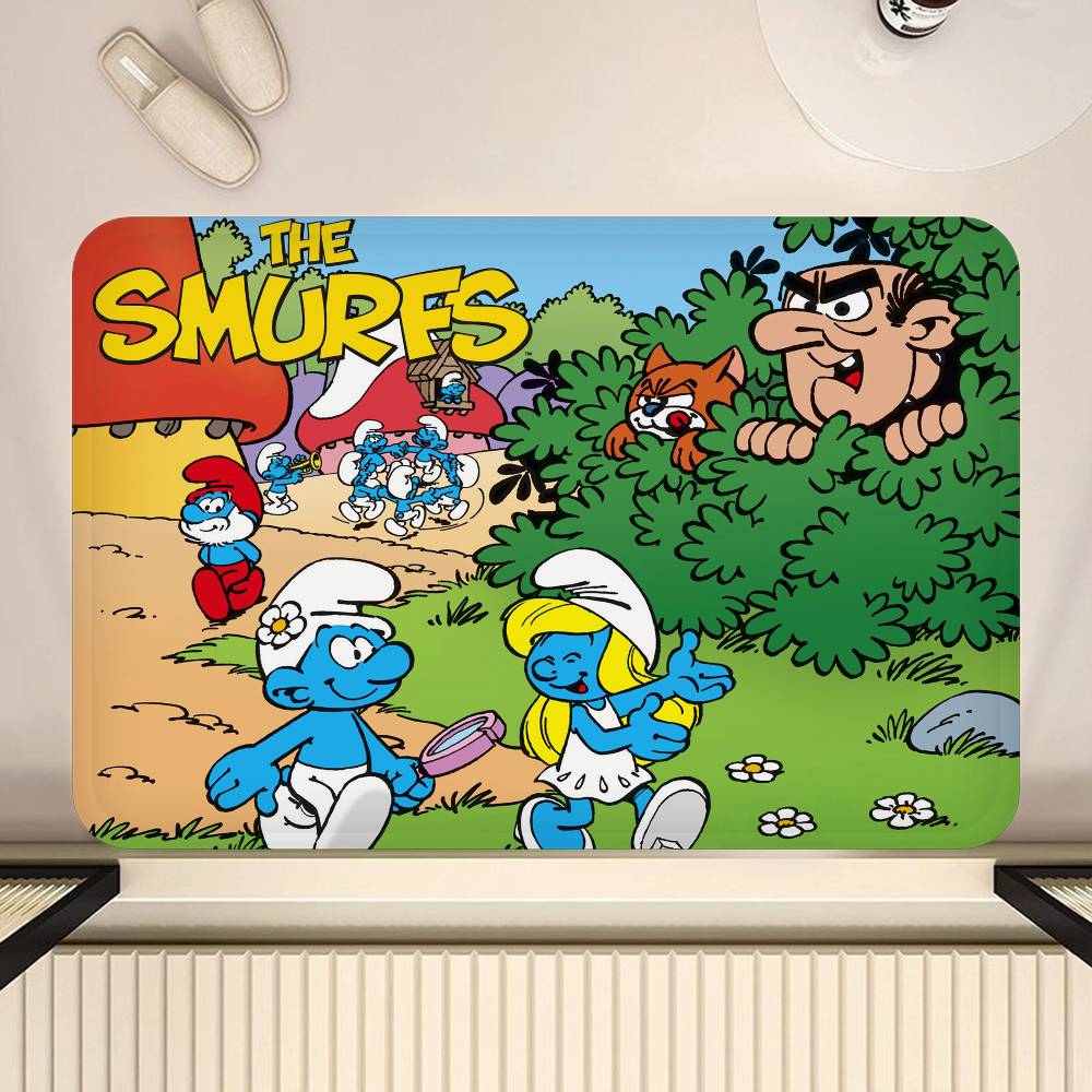 S-Smurfs Cute Floor Carpet Nordic Style Home Doormat Bathroom-Toilet Mats Bedroom Hotel Decor Mat