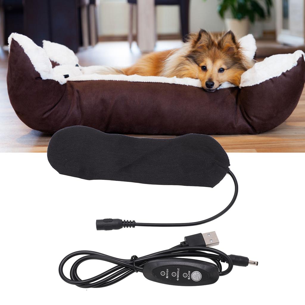 USB Electric Heating Pad 3 Gear Temperature Adjustable 165 X 65 Heated Mat for Winter Warming