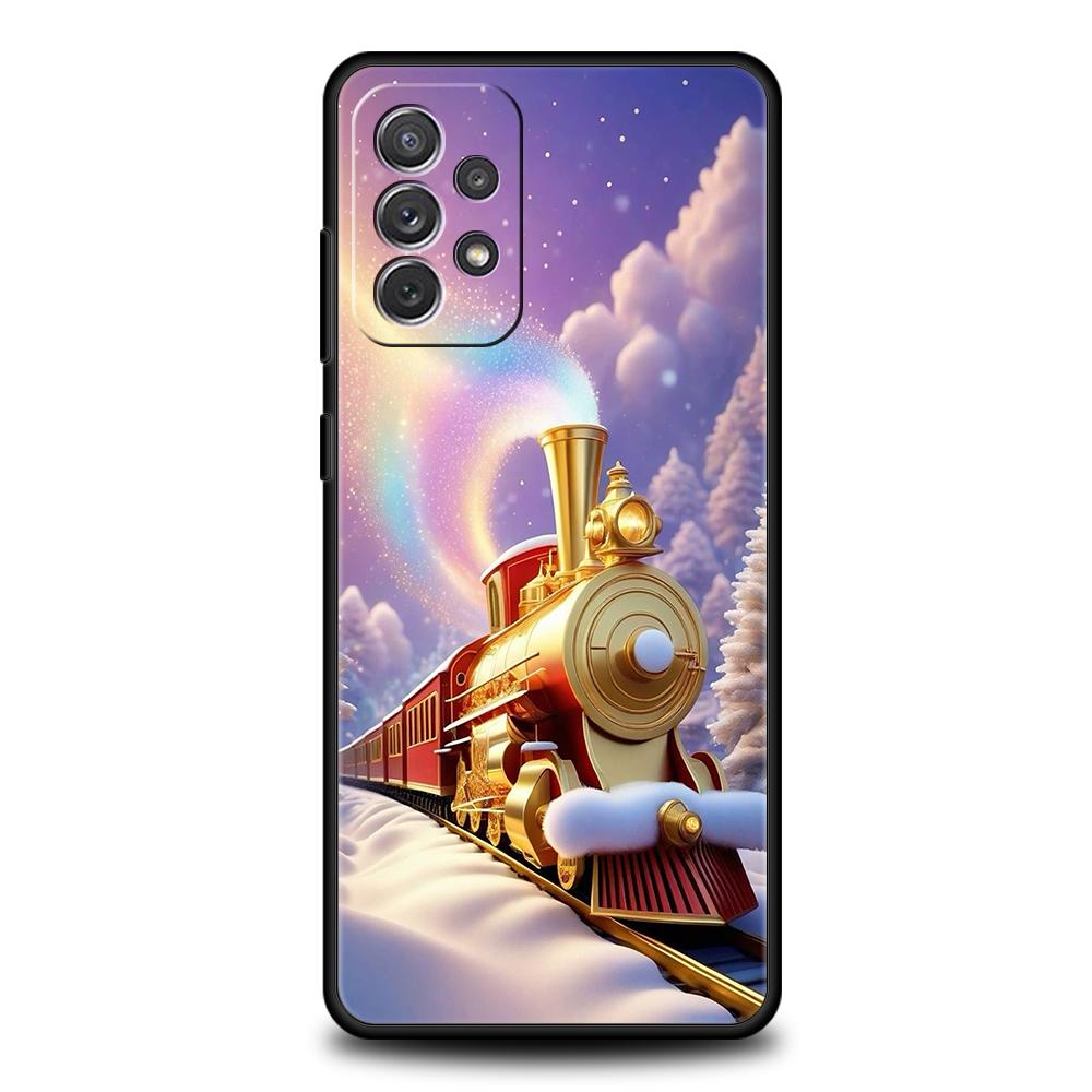 Cartoon Train Phone Case for Samsung Galaxy A15 A14 A25 A54 A34 A51 A71 A72 A73 A32 A52 A52S A11 A21S A31 A41 5G Soft Shell Bags