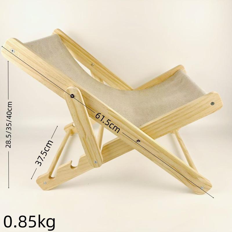 

Кошачье кресло для отдыха: Износостойкая сосновая парусиновая кровать для домашних животных, каркас из цельного дерева, устойчивая к царапинам, без перхоти