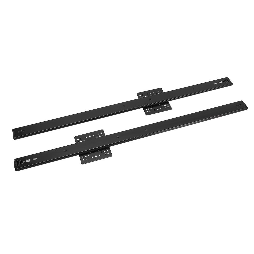 1 Paar Schubladenschienen Seitenmontage 26 Zoll Schwerlast 2-teilig Kugellagerführungen Schienen Schwarz