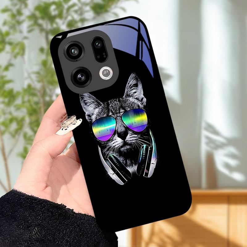 Handyhülle für OPPO Find X9 Pro FindX9 FindX8 X8Pro Kameraschutz Gehärtetes Glas Rückseite Stoßfest Hartes PC-Gehäuse Fundas Shell
