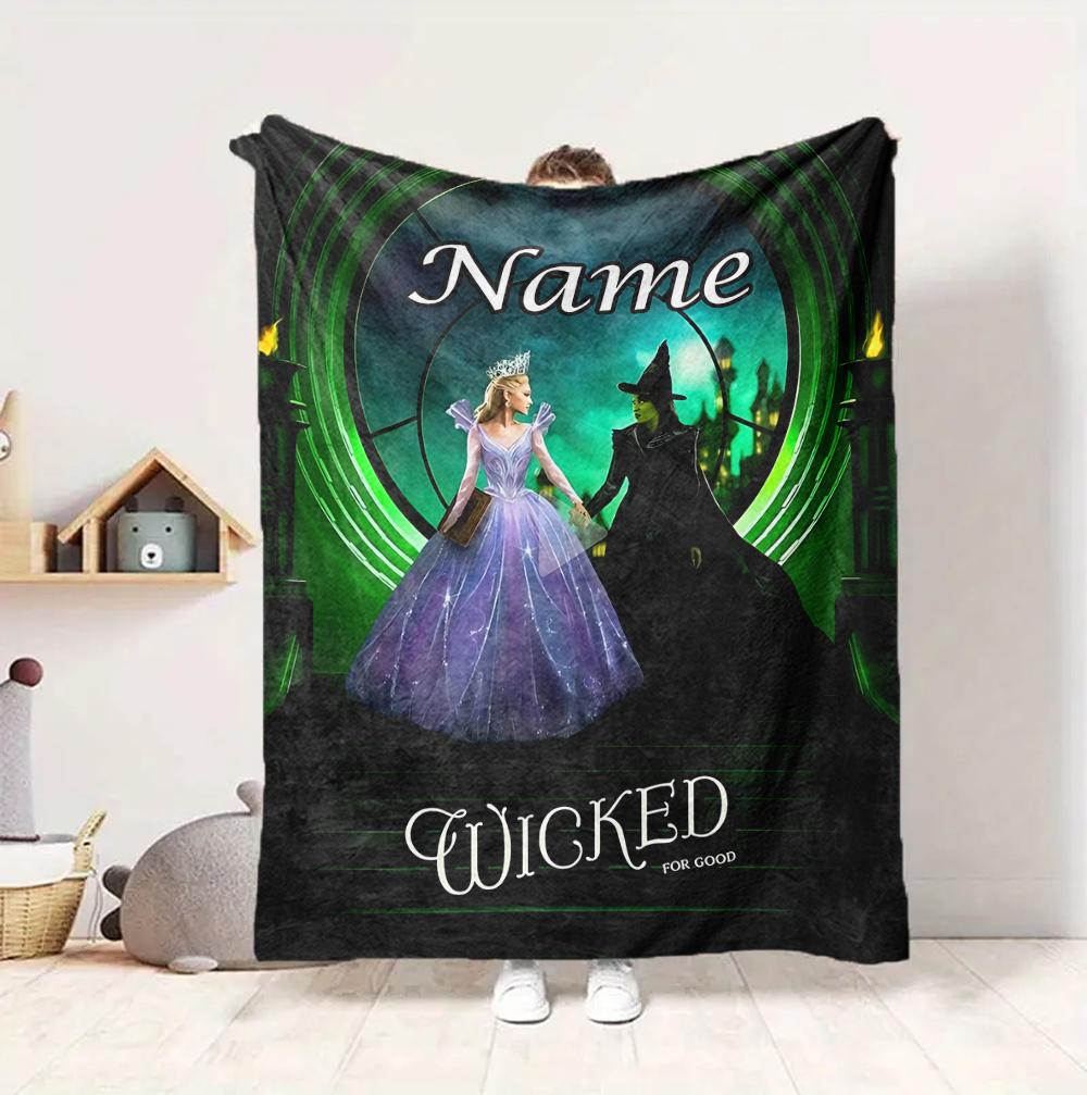 Custom Name Light Shadow Flannel Blanket Throw Blanket Soft Warm Sofa Bed Decor Unique Gift