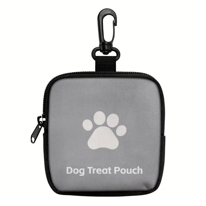 Portable Zipper Closure Polyester Dog Treat Bag for Training