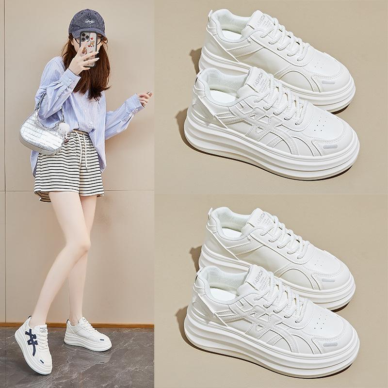 ins platform versatile women's board shoes autumn new leather casual shoes women's shoes HB