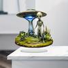 2D Ploché mimozemské UFO ve stylu Bernsteina Akrylová stolní ozdoba Boho Jemná práce Sci-Fi Dekorace Pro svátek Kancelářský prostor Místnost