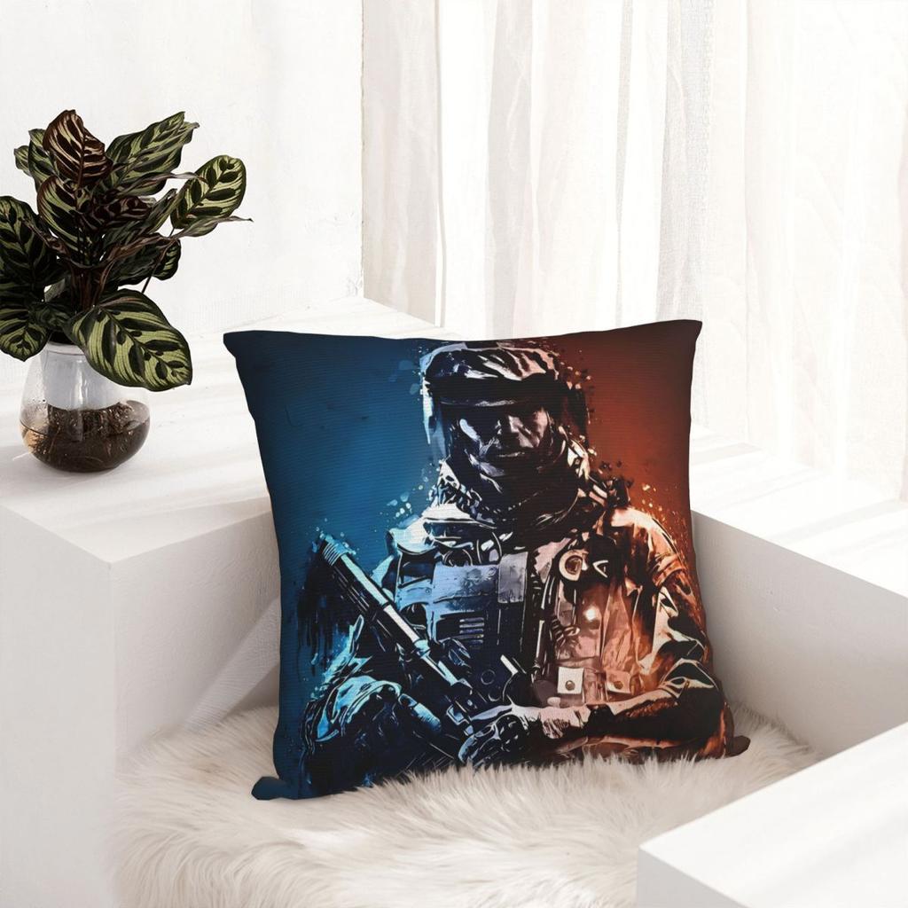 New Battlefield 6 Game Fun Pillow Cover Fashion Pillow Case Square Graphic Cushion Cover Pillowcases For Sofa Bedroom Home Decor