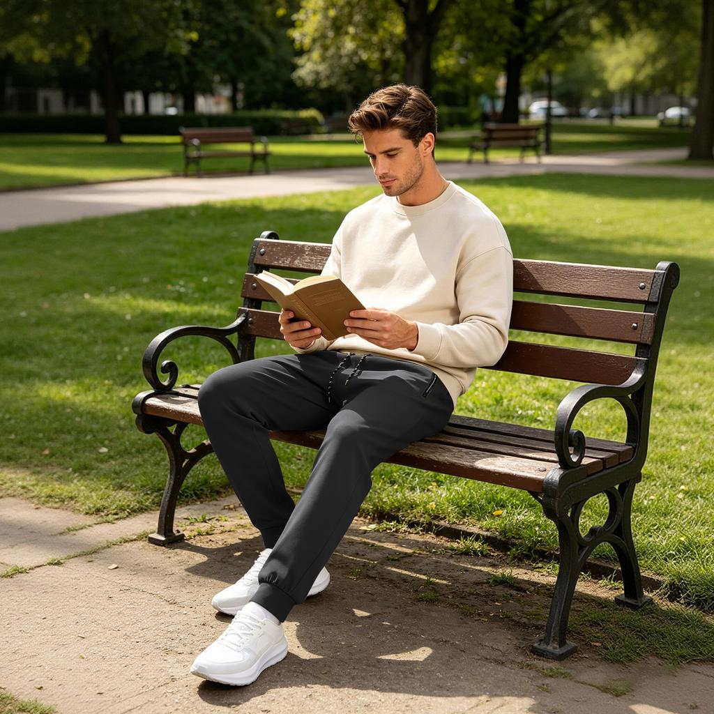 Men Lightweight Athletic Jogger Pants Quick Dry Running Golf Elastic Fitness Tapered Sweatpants Comfortable Workout Bottoms