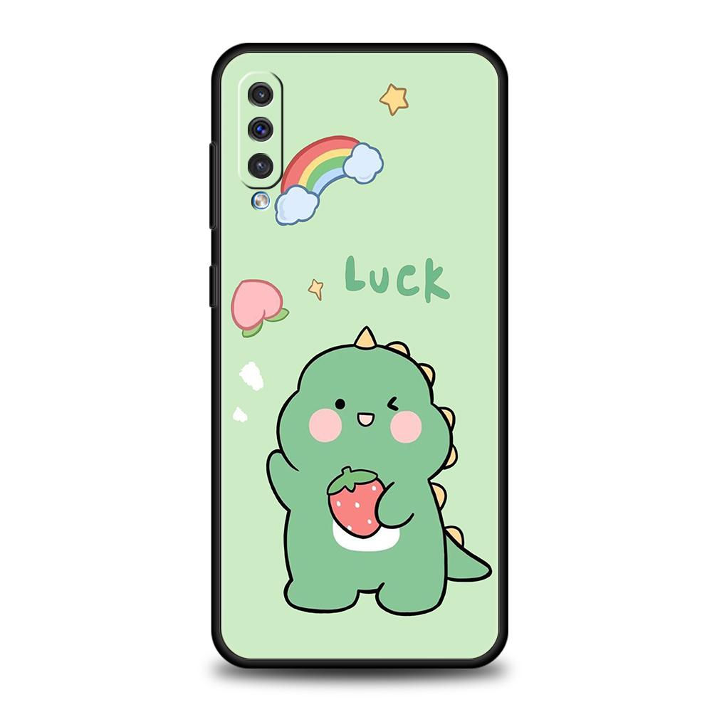 Cute Dinosaur Bear Couple Case For Samsung A15 A13 A51 A71 A41 A31 A21S A03S A05 A12 A32 A52 A22 A23 A25 A33 A53 A73 5G Cover
