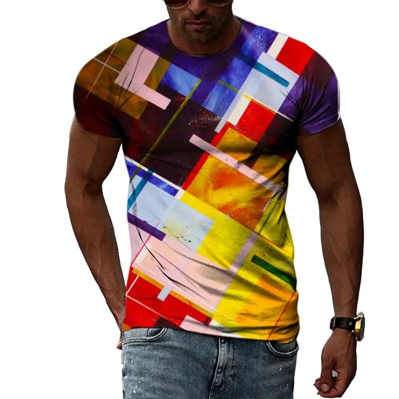 

Летние популярные цветные сетчатые футболки для отдыха, мужские и женские футболки с принтом в стиле хип-хоп, футболки с круглым вырезом, топы с короткими рукавами XXL