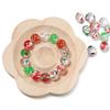 5pcs/lot Christmas Elements Glass Beads Loose Spacer Beads For Jewelry Making DIY Bracelet Necklace Accessories