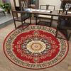 European Retro Chinese Round Carpet Living Room Tea Table Mat Computer Chair Cushion Home Decoration Non-slip Soft Fluffy Rug