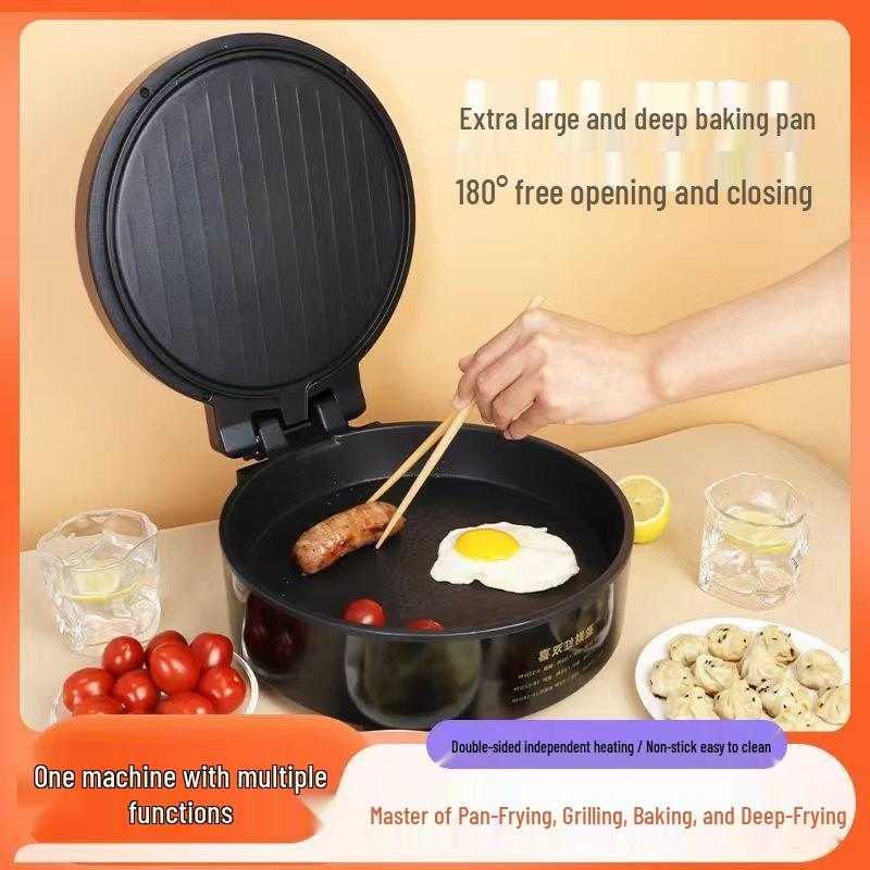2025 Enhanced Electric Griddle: Double-Sided Heating Pancake & Fry Pan for Home
