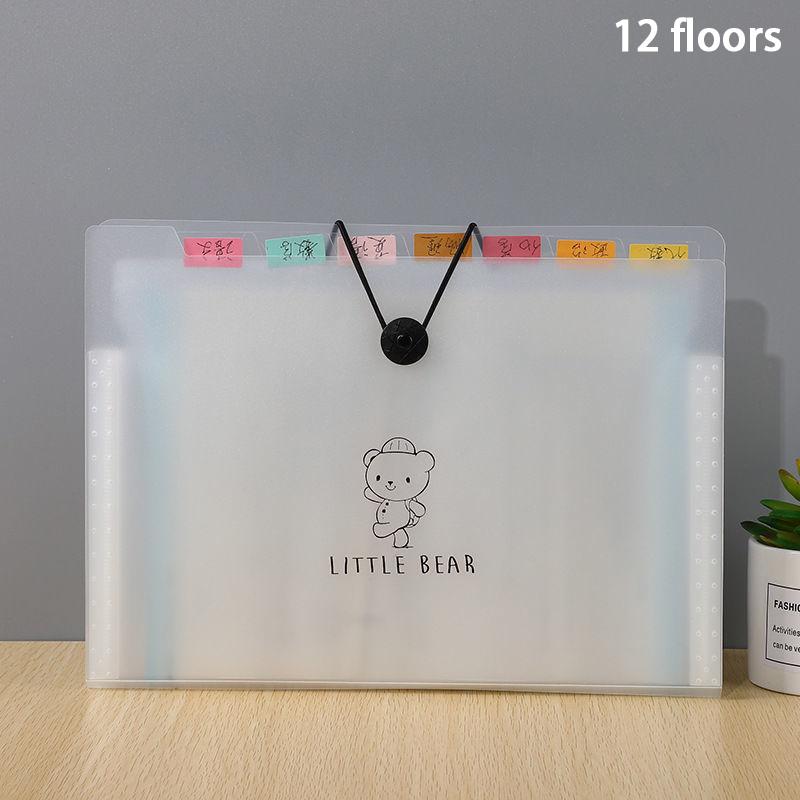 Transparenter Einsteck-Aktenordner A4 Dokumententasche Mehrschichtiger erweiterbarer Ordnerhalter Für Schule Büro Schreibwaren