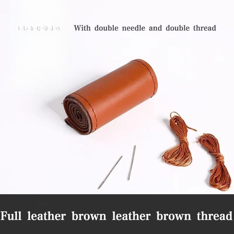 Car Hand-sewn Steering Wheel Cover For All Seasons Universal Microfiber Leather Wear-resistant Cars Accessories