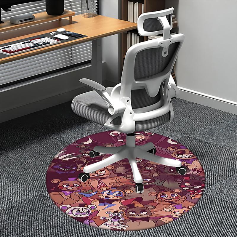 

Five Nights at Freddy s,FNAF Chair mat Round Rug Office carpet, Non slip, Suitable for Living Rooms, Bedrooms,Decor1205876a 80cm by 80cm