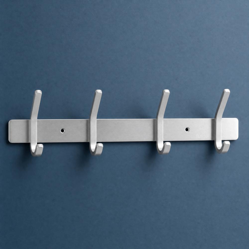 Stainless Steel Coat Hook 4 Hooks Coat Hanger Simple Style Coat Rack  Home Office