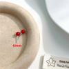 4mm 6mm 8mm 14mm Rote Farbe Runde Imitationsperlen Ohrstecker für Damen Elegantes Romantisches Temperament Schmuckzubehör Geschenk
