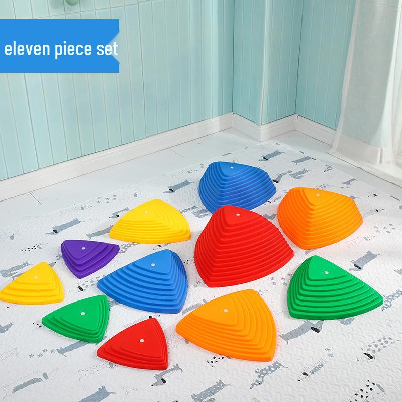 Colorful Sensory Balance Stones: Kindergarten River Crossing & Tactile Training Set