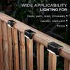 LED Solar Lamps Solar Step Lights Outdoor Waterproof LED Solar Fence Wall Lamp Patio Stairs Pathway Step Decor Lighting