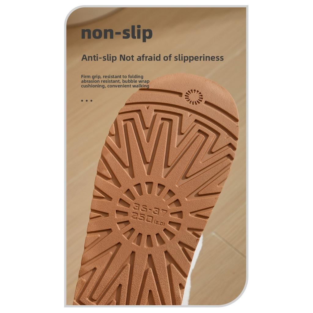 Wearing Cotton Slippers for Women's Autumn and Winter Home, Couple's Warm Shoes with Toe Caps and Thick Soled Slippers for Men's Autumn and Winter