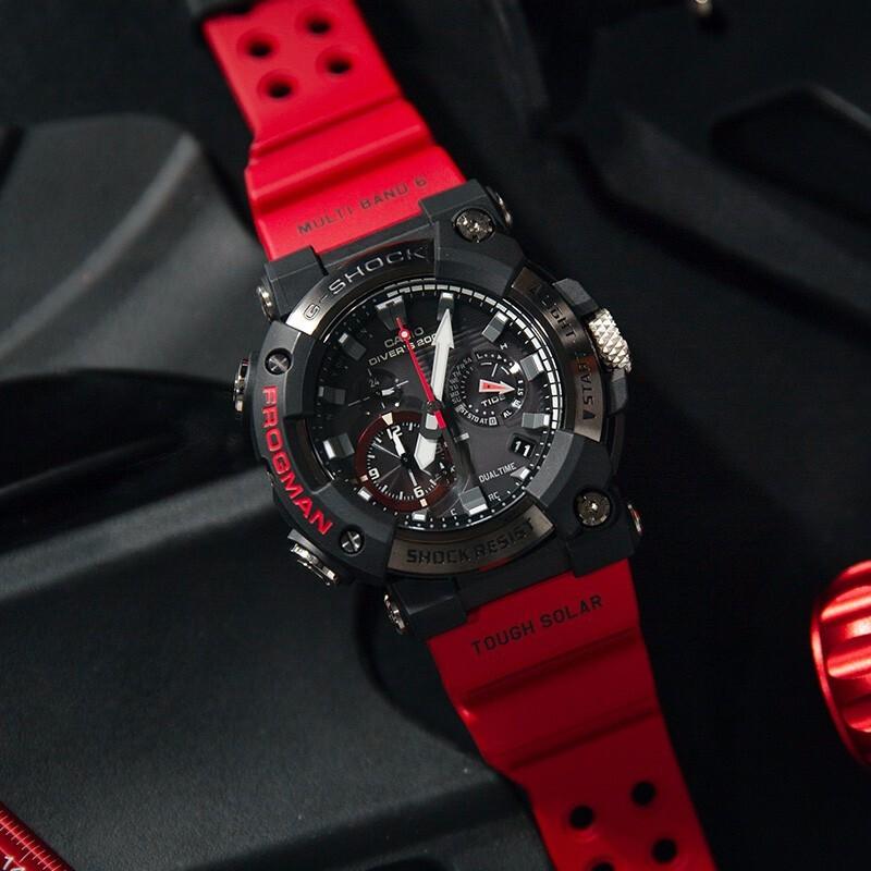 G-Shock Marine Series Frogman Potápěčské nárazuvzdorné Bluetooth Solární Křemenový strojek Pryskyřičný řemínek Pánské hodinky Černé GWF-A1000-1A4