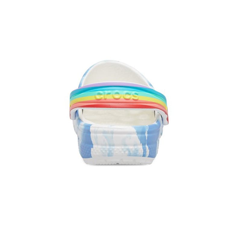 Crocs Sports Sandals White Blue Tie Dye Kids' 206818-100