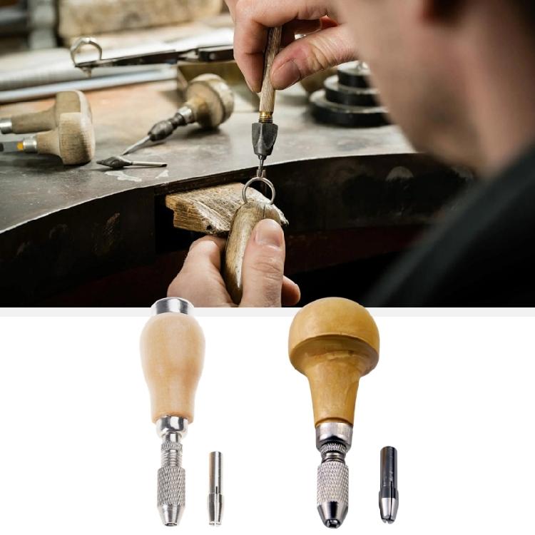 Gourd Mushroom Push Drill Handle Twisting Wire Wrapping Drill Tool for Wood and Soft Drilling Applications