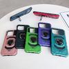 shockproof rugged metal ring bracket hard phone case for For Iphone 15 14 13 12 11 Pro Max car phone holder scratch-proof back cover