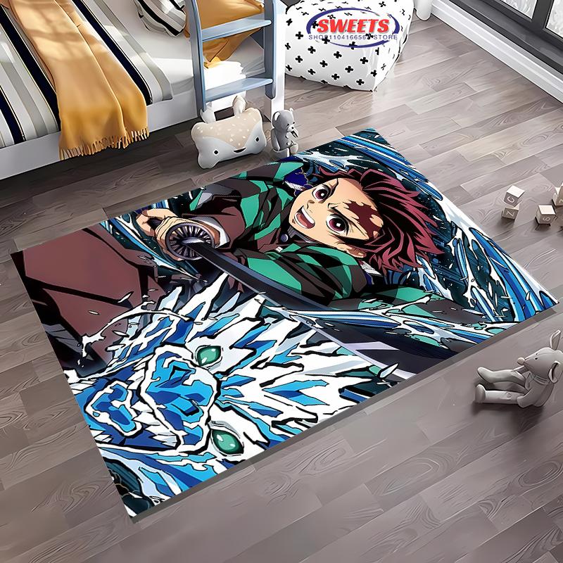 

3D Printing Japan Anime Kamad0 Nezuk0 Carpet for Living Room Children s Bedroom Sofa Doormat Floor Rug Anti-slip Decor Mat Gift 40x60cm (16x24in)