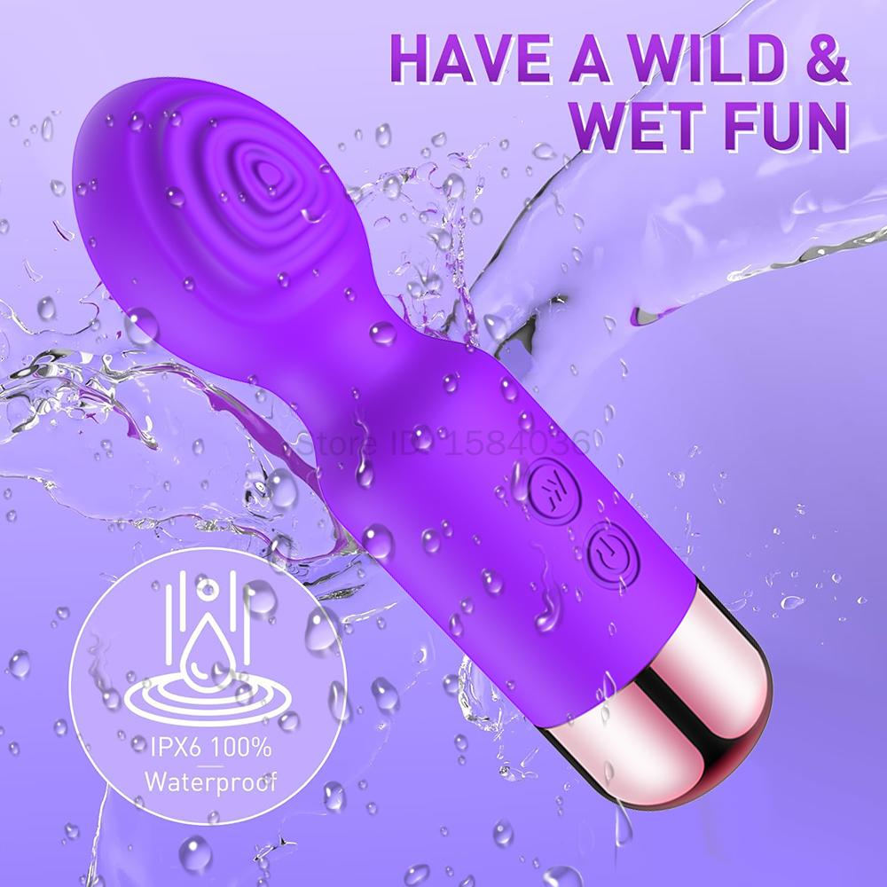 Mini AV Vibrator Female G Spot Vibration Vagina Anal Clitoris Stimulator Dildo Vibrator Adult Sex Toys for Women Masturbation
