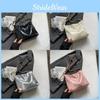 Stylish Pu Bucket Bag For Women Trendy Chain Crossbody Bag In Black Beige Pink Silver