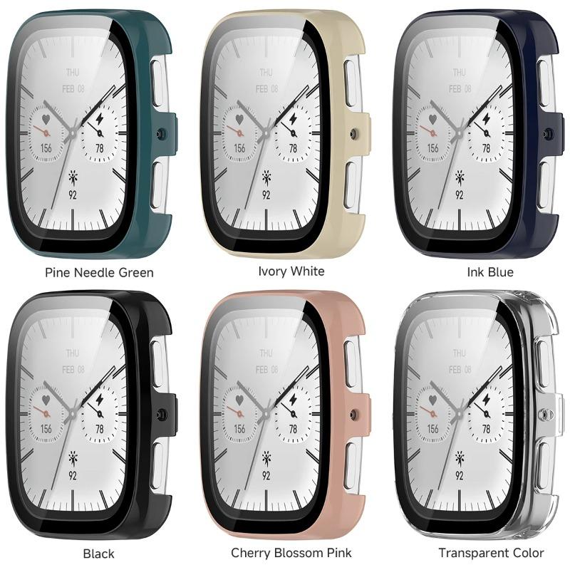 For Amazfit Active 2 square Watch Protective Case With Screen Tempered Glass 2-in-1 Protector Watch Protection Cover With Film