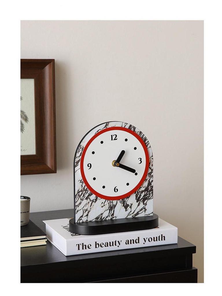Elegant Digital Desktop Alarm Clock with Display and Tabletop Ornament
