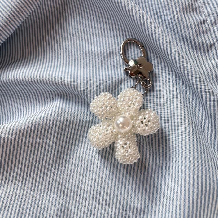 Delicate Pearls Flower Handphone Pendant/Keychain Lightweight Key Holder Mobile Phone Decoration Handbag Charm
