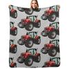 Tractor Red Tractor Drawing Throw Blanket Breathable Lightweight Blanket for Adults Kids