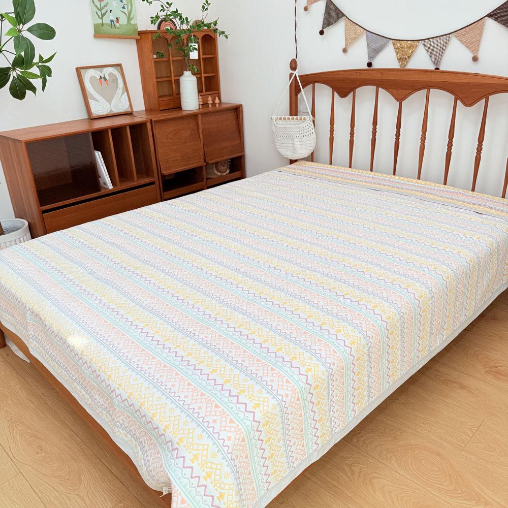 Pure Cotton Six-Layer Gauze Mat: Cool, Soft, and Thick - Perfect for All Seasons, Babies, and Dorm Beds