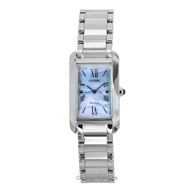 L Bianca Stal Nierdzewna Tarcza z Matki Perłowej Eco-Drive EW5620-55N Zegarek Damski