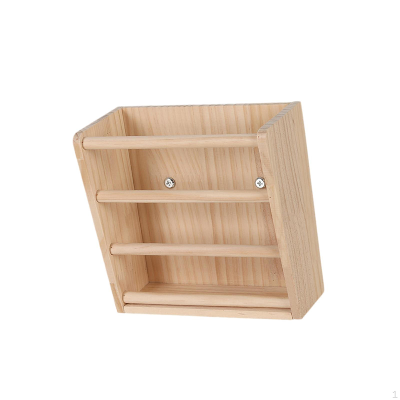 

Wooden Feeder Hay Manger Feeding Bowl Combination Wood with Easy Attachment for Small Animals Guinea 18x18x6cm