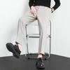 Wollen Kostuumbroek voor Heren Herfst en Winter Rechte Cropped Broek Verdikt voor Warmte en Pluche