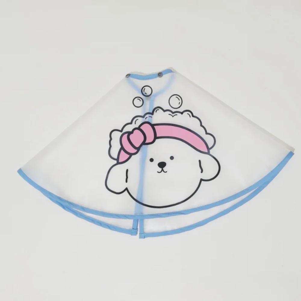 Verstellbarer Haustierumhang Wasserdicht Transparent Haustier Haarschnitt Umhang Polyester Cartoon Druck Hundefriseur Umhang für Hunde Katzen Tränenflecken