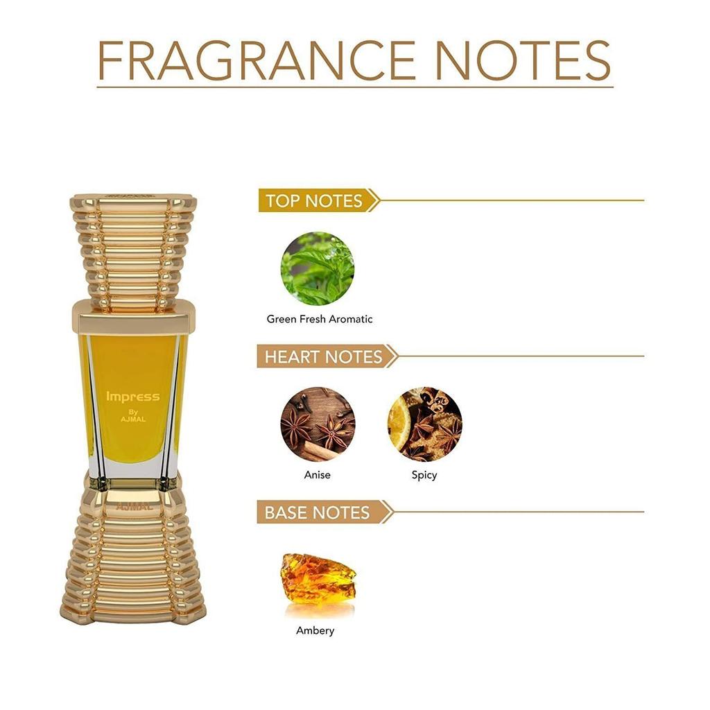 Ajmal Impress Concentrated Long Lasting Perfume Free From Alcohol 10ml